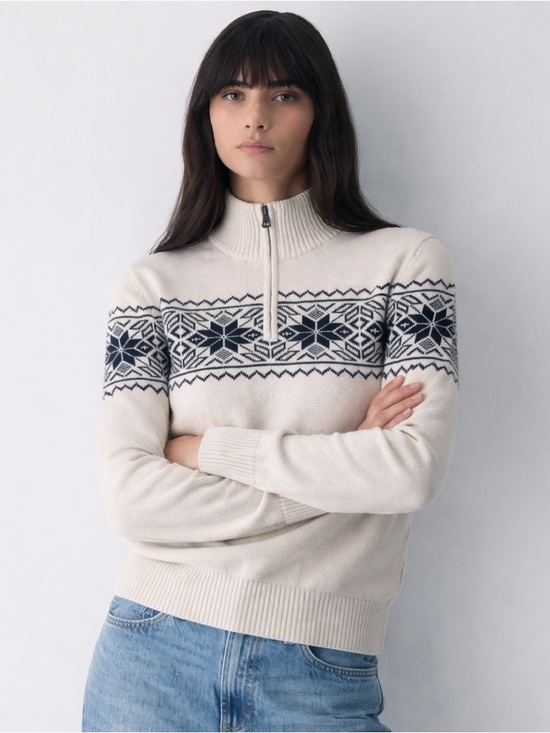 Vintage Weatherproof Nordic Quarter Zip Sweater | Cream | Size M | NWOT - Picture 12 of 12